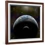 Artist's Depiction of an Earth-Like Planet with it's Orbiting Moon-null-Framed Art Print