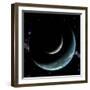 Artist's Depiction of an Earth-Like World with a Large Rocky Moon Orbiting-null-Framed Art Print