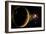 Artist's Depiction of an Orange and Cloudy World with Two Moons-null-Framed Premium Giclee Print