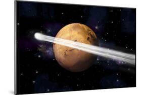 Artist's Depiction of the Comet C-2013 A1 Making a Close Pass by Mars-null-Mounted Art Print