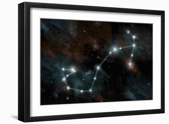 Artist's Depiction of the Constellation Scorpio the Scorpion-Stocktrek Images-Framed Art Print