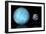 Artist's Depiction of the Difference in Size Between Earth and Kepler 22B-null-Framed Art Print