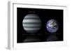 Artist's Depiction of the Size Relationship Between Earth and Koi-314C-null-Framed Premium Giclee Print