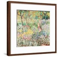 Artist's Garden at Giverny-Claude Monet-Framed Art Print