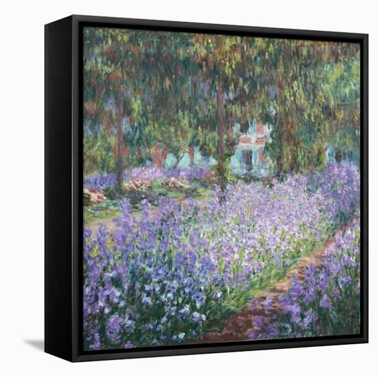 Artist's Garden at Giverny-Claude Monet-Framed Stretched Canvas