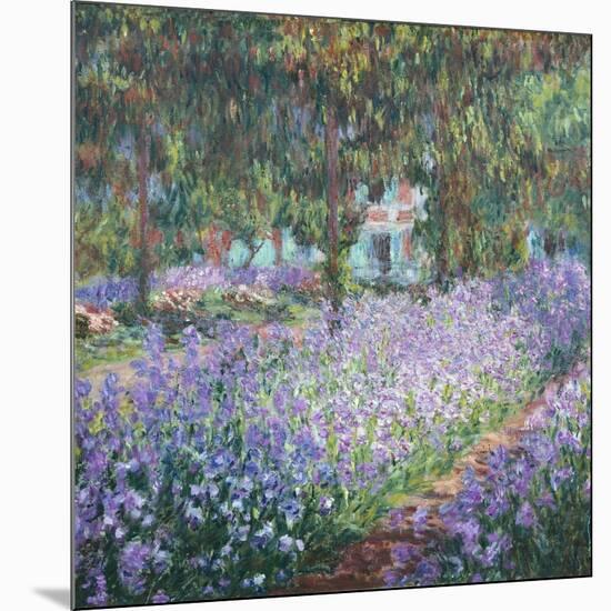 Artist's Garden at Giverny-Claude Monet-Mounted Art Print
