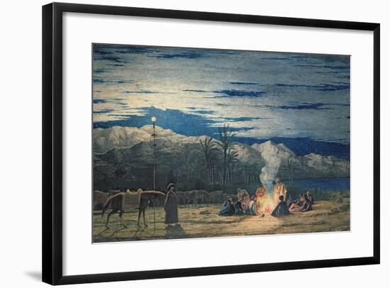 Artist's Halt in the Desert by Moonlight, C.1845-Richard Dadd-Framed Giclee Print