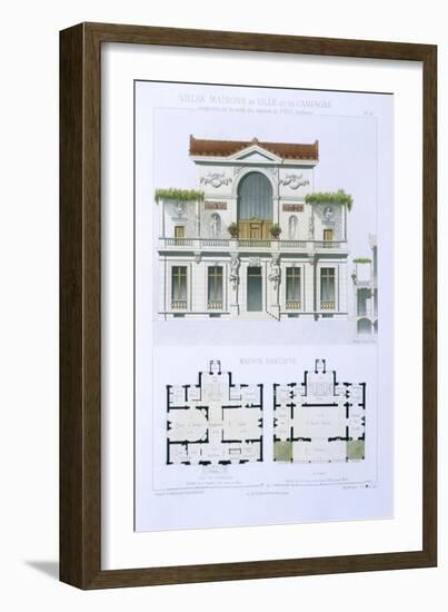 Artist's House, from 'Villas, Town and Country Houses Based on the Modern Houses of Paris', C.1864-Leon Isabey-Framed Giclee Print