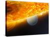 Artist's Impression of a Jupiter-Size Extrasolar Planet Being Eclipsed by its Parent Star-Stocktrek Images-Stretched Canvas