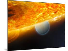 Artist's Impression of a Jupiter-Size Extrasolar Planet Being Eclipsed by its Parent Star-Stocktrek Images-Mounted Photographic Print