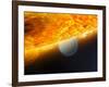 Artist's Impression of a Jupiter-Size Extrasolar Planet Being Eclipsed by its Parent Star-Stocktrek Images-Framed Photographic Print