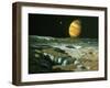 Artist's Impression of Jupiter Over Europa-Ludek Pesek-Framed Premium Photographic Print