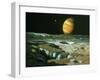 Artist's Impression of Jupiter Over Europa-Ludek Pesek-Framed Premium Photographic Print
