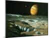 Artist's Impression of Jupiter Over Europa-Ludek Pesek-Mounted Premium Photographic Print
