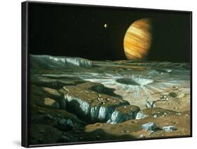 Artist's Impression of Jupiter Over Europa-Ludek Pesek-Framed Photographic Print