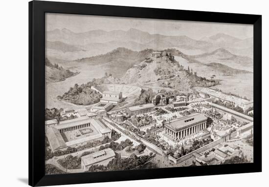 Artist's Impression of Olympia, Greece, at the Time of the Ancient Olympic Games, from 'El Mundo…-European School-Framed Giclee Print