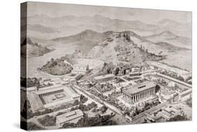 Artist's Impression of Olympia, Greece, at the Time of the Ancient Olympic Games, from 'El Mundo…-European School-Stretched Canvas