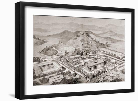 Artist's Impression of Olympia, Greece, at the Time of the Ancient Olympic Games, from 'El Mundo…-European School-Framed Giclee Print