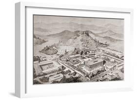 Artist's Impression of Olympia, Greece, at the Time of the Ancient Olympic Games, from 'El Mundo…-European School-Framed Giclee Print
