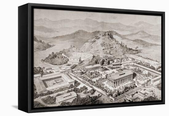 Artist's Impression of Olympia, Greece, at the Time of the Ancient Olympic Games, from 'El Mundo…-European School-Framed Stretched Canvas