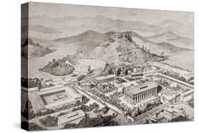 Artist's Impression of Olympia, Greece, at the Time of the Ancient Olympic Games, from 'El Mundo…-European School-Stretched Canvas