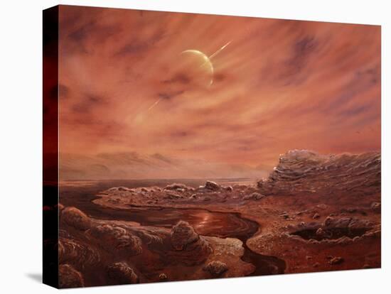 Artist's Impression of Surface of Titan-Chris Butler-Stretched Canvas