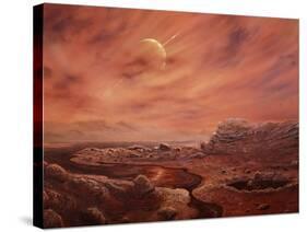 Artist's Impression of Surface of Titan-Chris Butler-Stretched Canvas