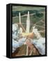 Artist's Impression of the Launch of An Ariane 5-David Ducros-Framed Stretched Canvas