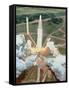 Artist's Impression of the Launch of An Ariane 5-David Ducros-Framed Stretched Canvas