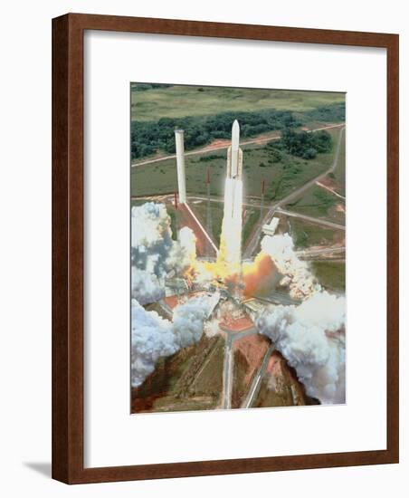 Artist's Impression of the Launch of An Ariane 5-David Ducros-Framed Photographic Print