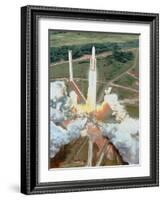 Artist's Impression of the Launch of An Ariane 5-David Ducros-Framed Photographic Print