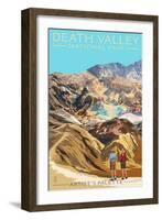 Artist's Palette - Death Valley National Park-Lantern Press-Framed Art Print