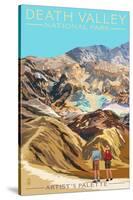 Artist's Palette - Death Valley National Park-Lantern Press-Stretched Canvas