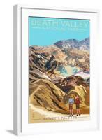 Artist's Palette - Death Valley National Park-Lantern Press-Framed Art Print