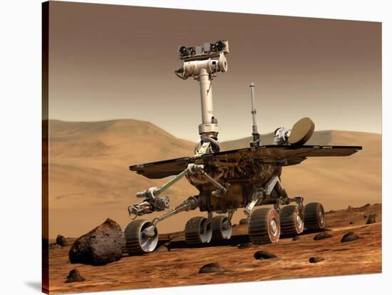 Artist's Rendition of Mars Rover-Stocktrek Images-Stretched Canvas