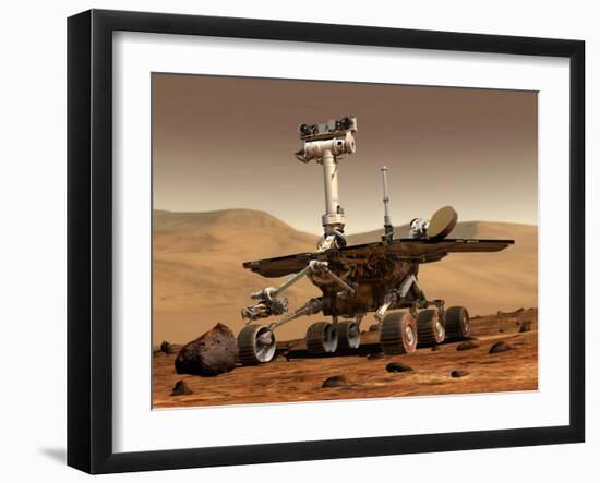 Artist's Rendition of Mars Rover-Stocktrek Images-Framed Premium Photographic Print