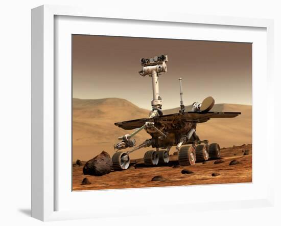 Artist's Rendition of Mars Rover-Stocktrek Images-Framed Premium Photographic Print