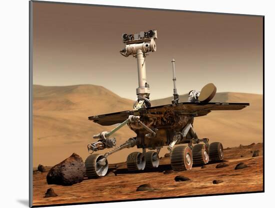 Artist's Rendition of Mars Rover-Stocktrek Images-Mounted Premium Photographic Print