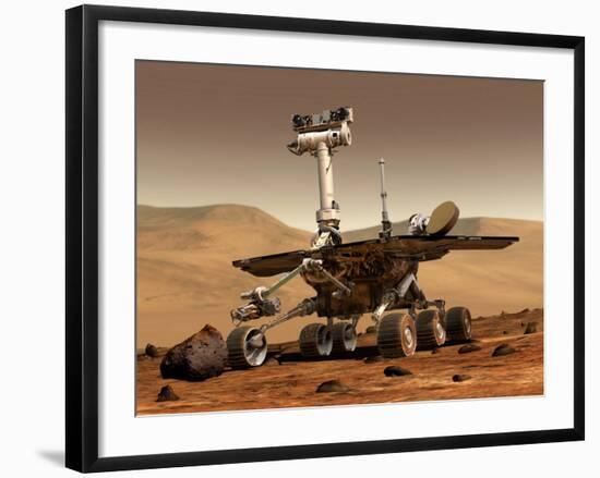 Artist's Rendition of Mars Rover-Stocktrek Images-Framed Photographic Print