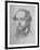 Artist's Sketch of Head of English Novelist Charles Dickens Above the Author's Autograph-null-Framed Photographic Print