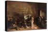 Artist's Studio-Gustave Courbet-Stretched Canvas