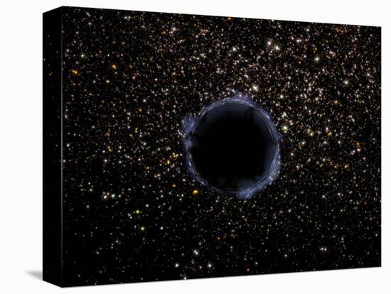 Artist's View of a Black Hole in a Globular Cluster-Stocktrek Images-Stretched Canvas