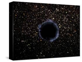 Artist's View of a Black Hole in a Globular Cluster-Stocktrek Images-Stretched Canvas