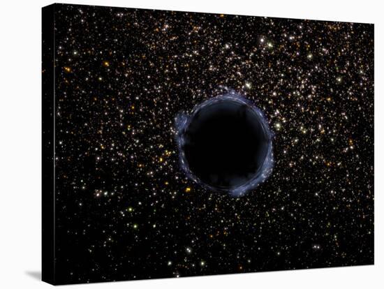 Artist's View of a Black Hole in a Globular Cluster-Stocktrek Images-Stretched Canvas