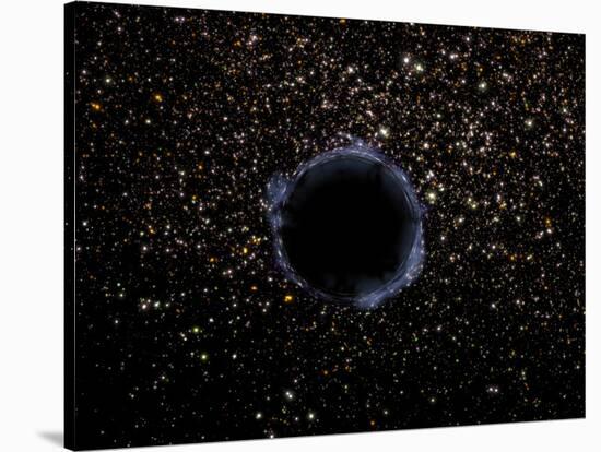 Artist's View of a Black Hole in a Globular Cluster-Stocktrek Images-Stretched Canvas