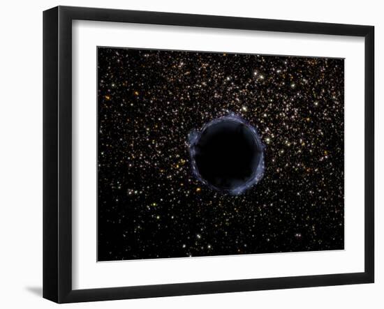 Artist's View of a Black Hole in a Globular Cluster-Stocktrek Images-Framed Photographic Print