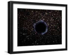 Artist's View of a Black Hole in a Globular Cluster-Stocktrek Images-Framed Photographic Print