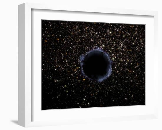 Artist's View of a Black Hole in a Globular Cluster-Stocktrek Images-Framed Photographic Print