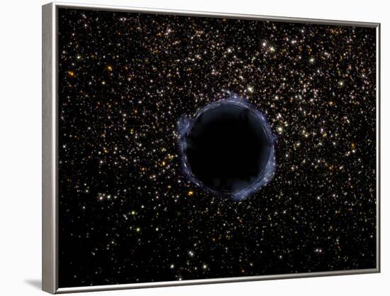 Artist's View of a Black Hole in a Globular Cluster-Stocktrek Images-Framed Photographic Print