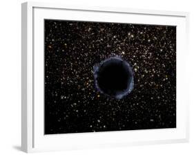 Artist's View of a Black Hole in a Globular Cluster-Stocktrek Images-Framed Photographic Print